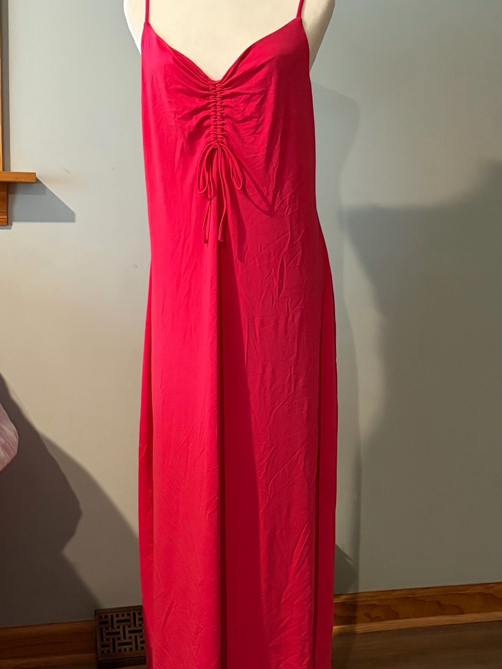 Black Tape Ruched Front Knit Slip Dress Hot Fuchsia XL NWT - Picture 6 of 10